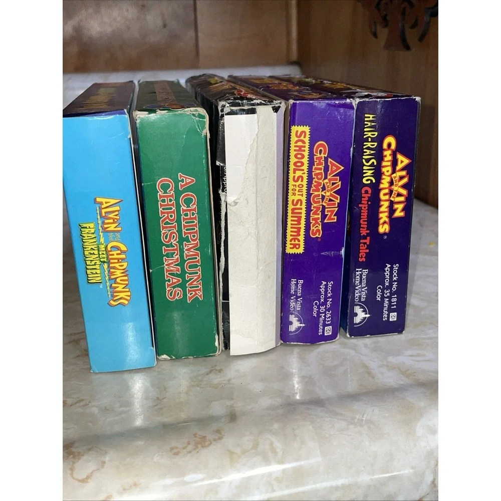 Alvin Chipmunks VHS lot Frankenstein Hair-Raising School's Out Christmas Batmunk